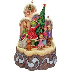 Enesco Jim Shore Dr. Seuss The Grinch Carved by Heart Lit Figurine NEW NIB